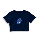 The Rolling Stones Blue Crop Tişört