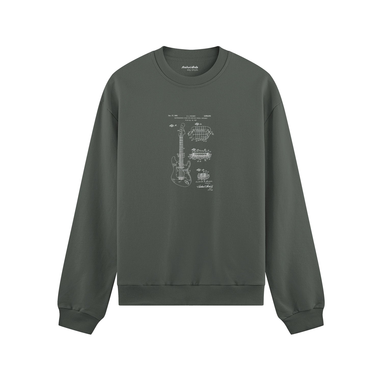 Fender Stratocaster Gitar Oversize Sweatshirt