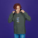 Marine Pattern Study Oversize Hoodie