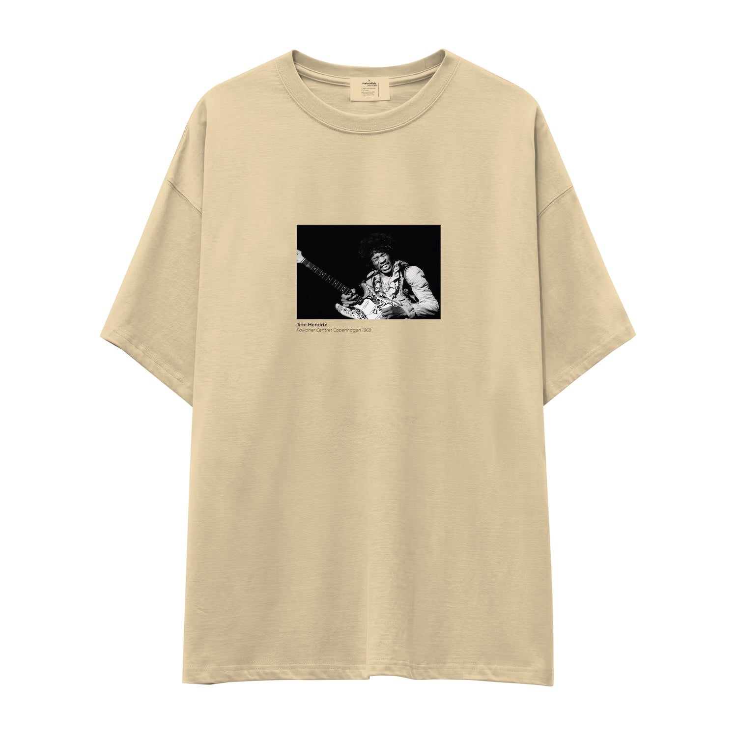 Jimi Hendrix Falkoner Centret Copenhagen 1969 Oversize Tişört