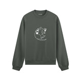 Wine Lover Cat Oversize Sweatshirt