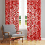 Red Bohemian Mandala Fon Perde