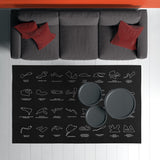 All Tracks Black / Formula 1 Pistleri Halı