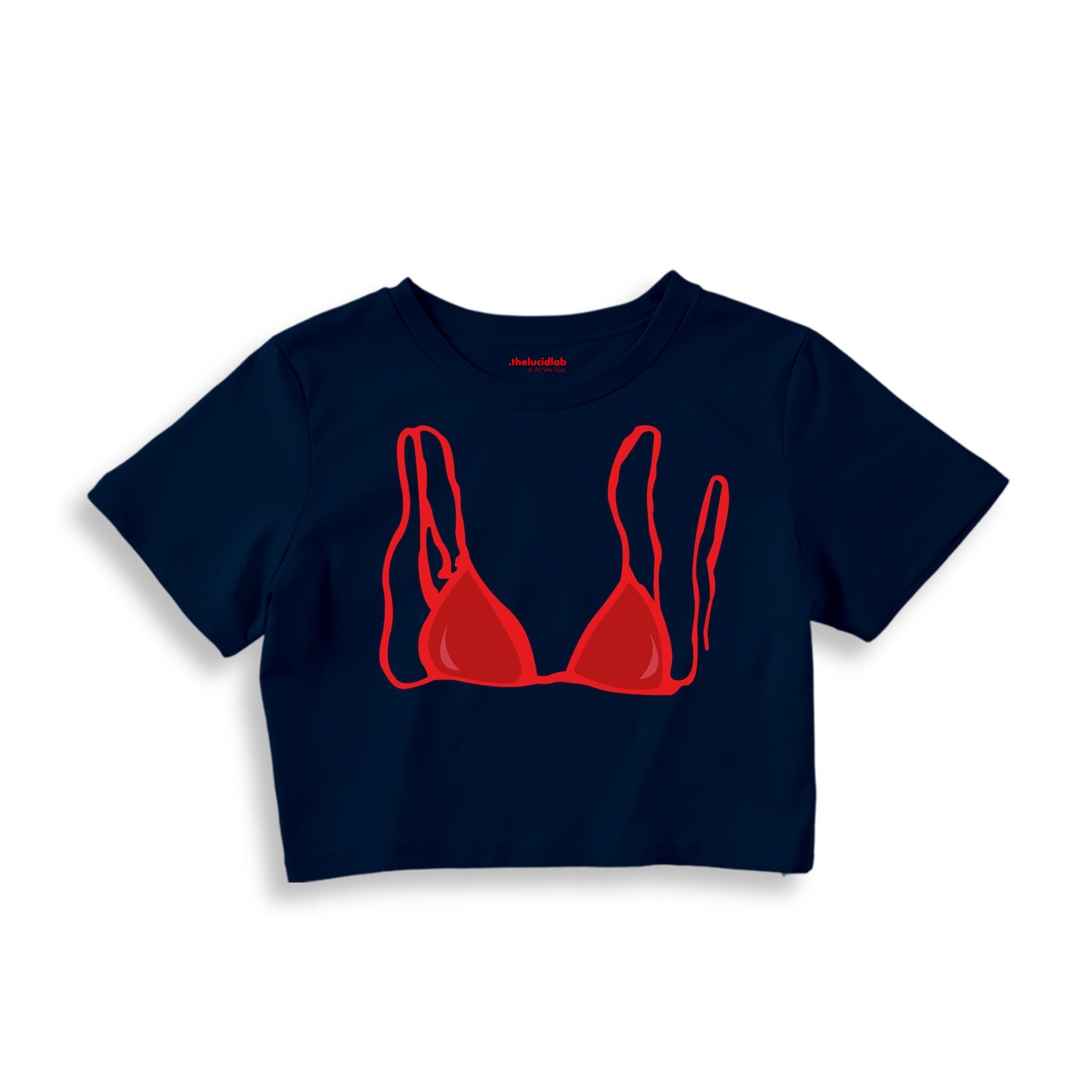 Red Bikini Crop Tişört — Lacivert