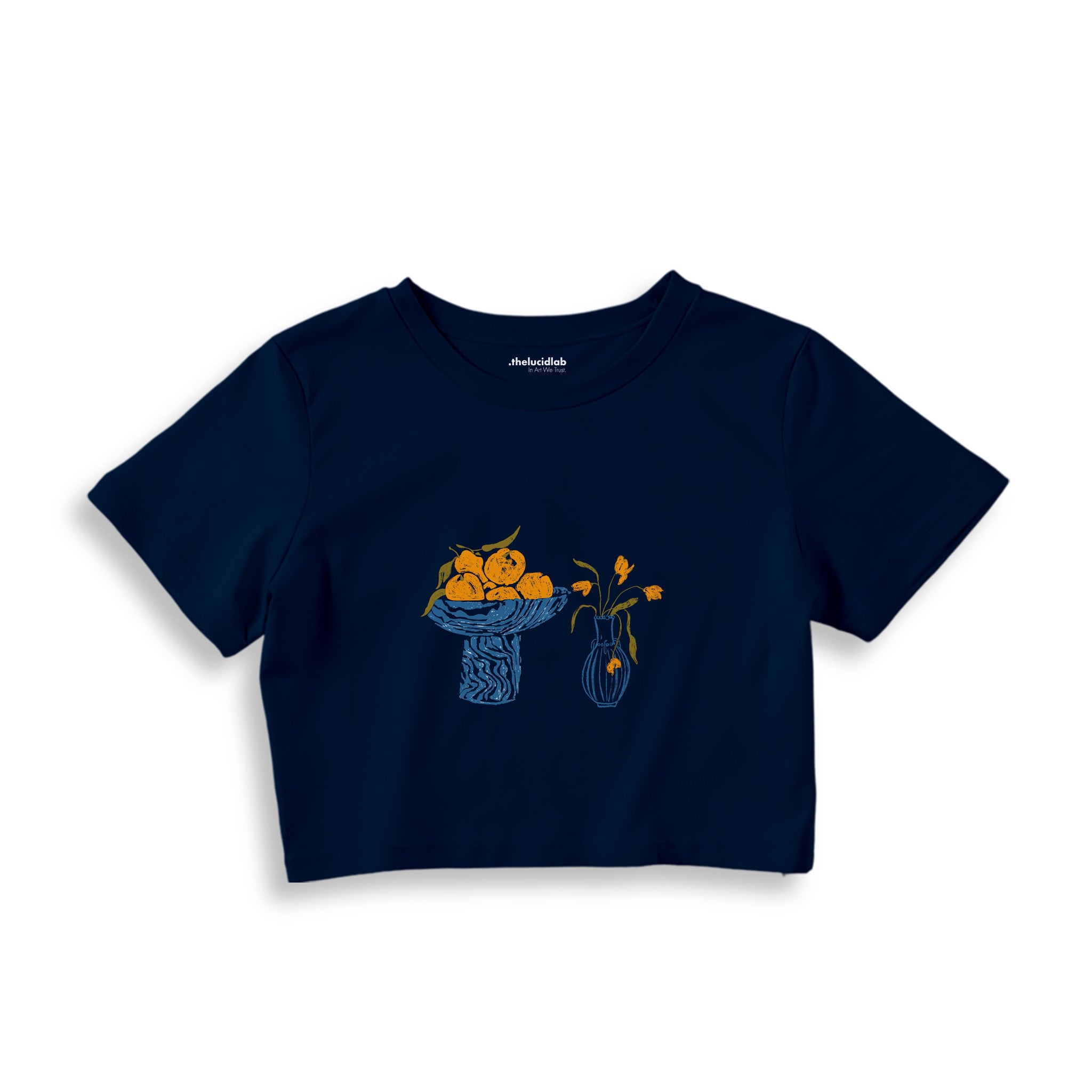 Dolce Calma Crop Tişört — Lacivert