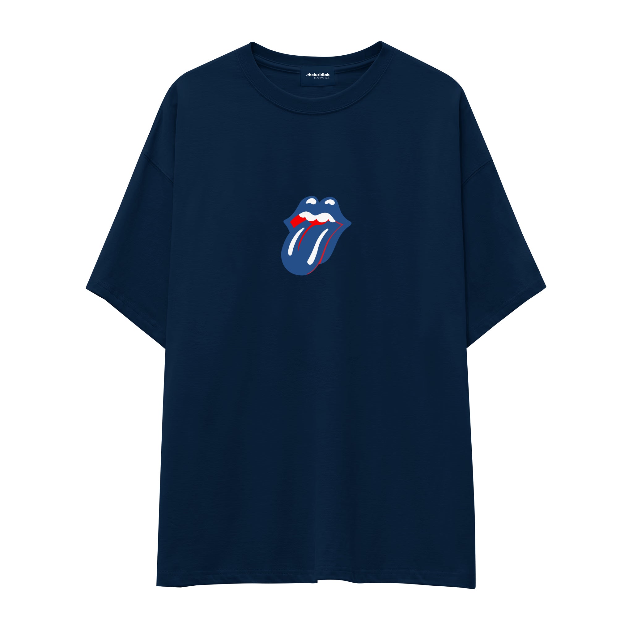 The Rolling Stones Blue Oversize Tişört