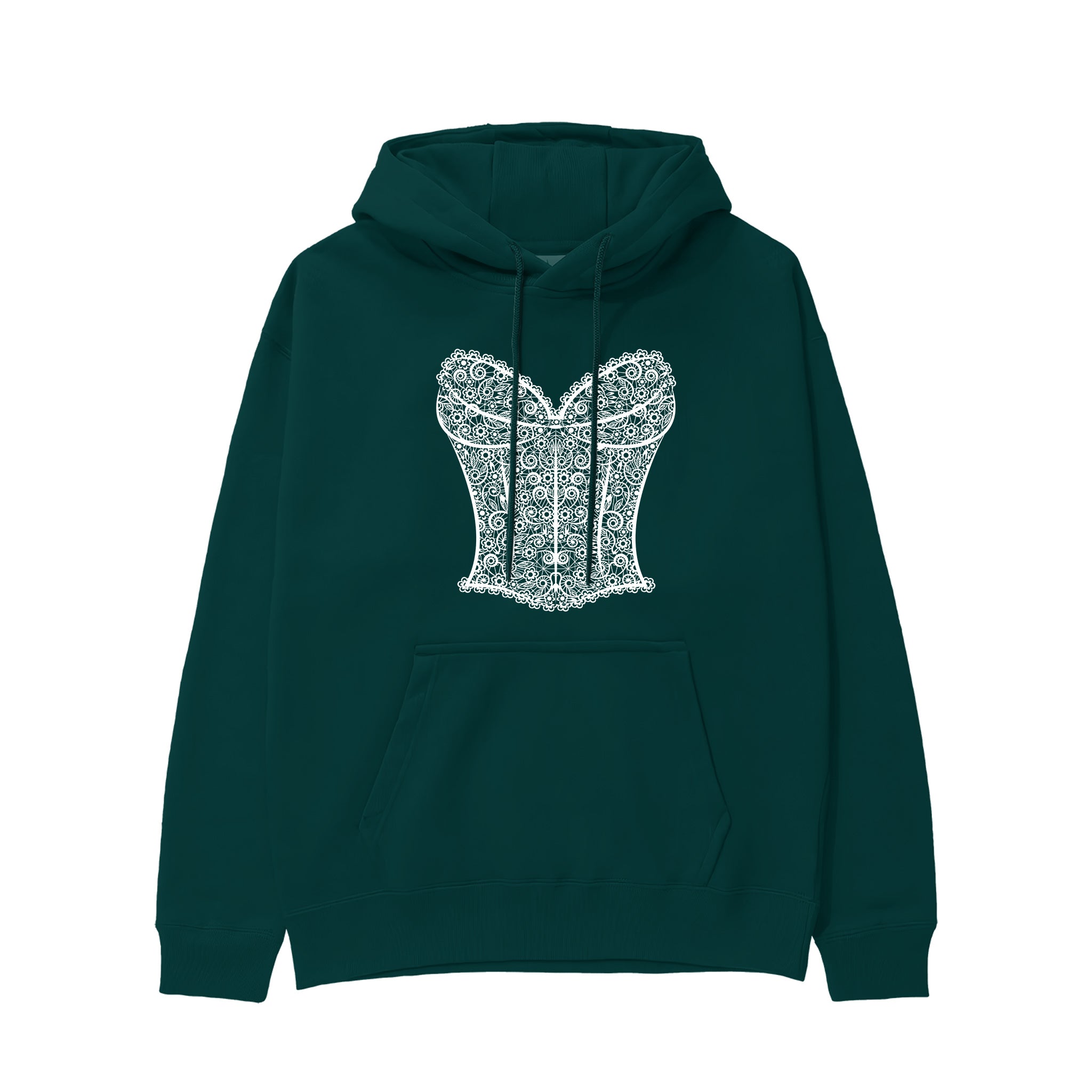 After Midnight Hoodie Koyu Yeşil Ön