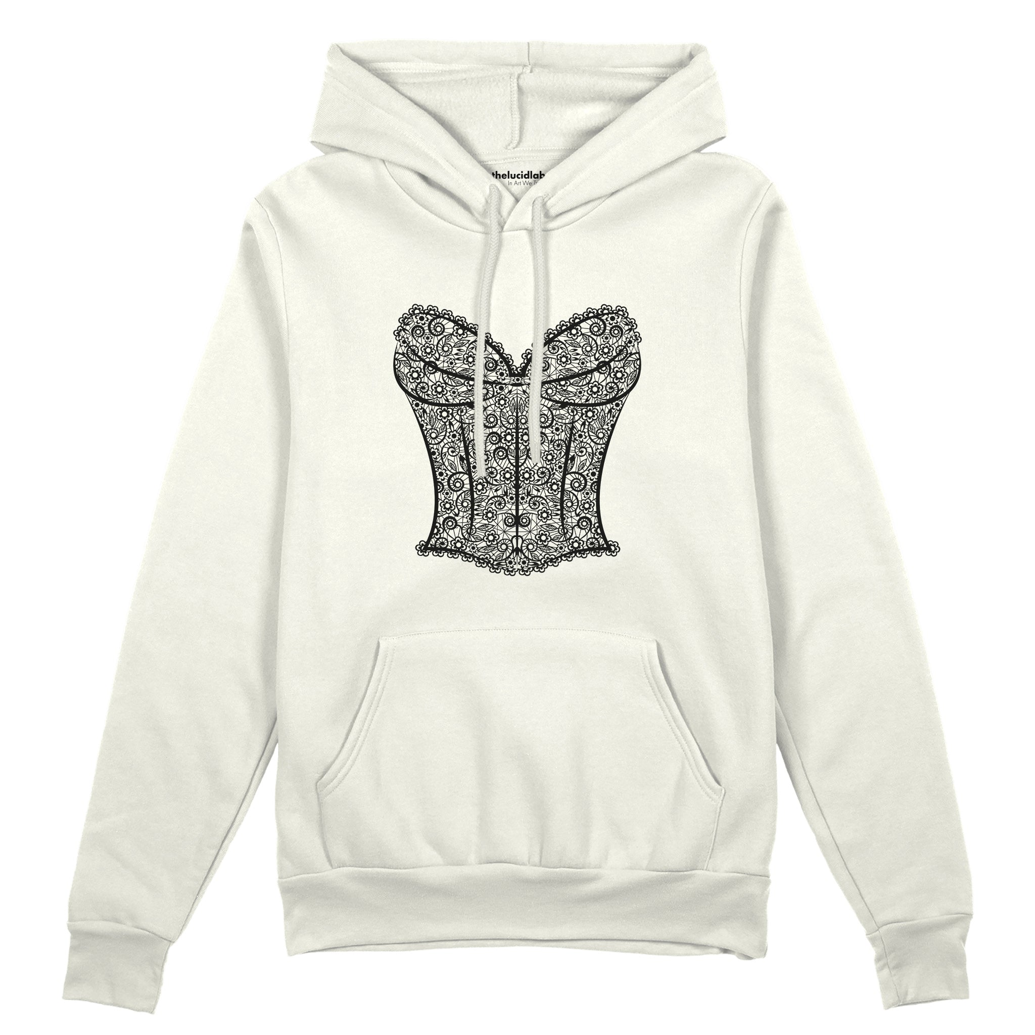After Midnight Oversize Hoodie Beyaz Ön