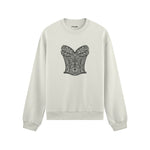 After Midnight Oversize Sweatshirt Beyaz Ön