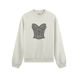 After Midnight Oversize Sweatshirt Beyaz Ön