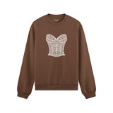 After Midnight Oversize Sweatshirt Kahverengi Ön