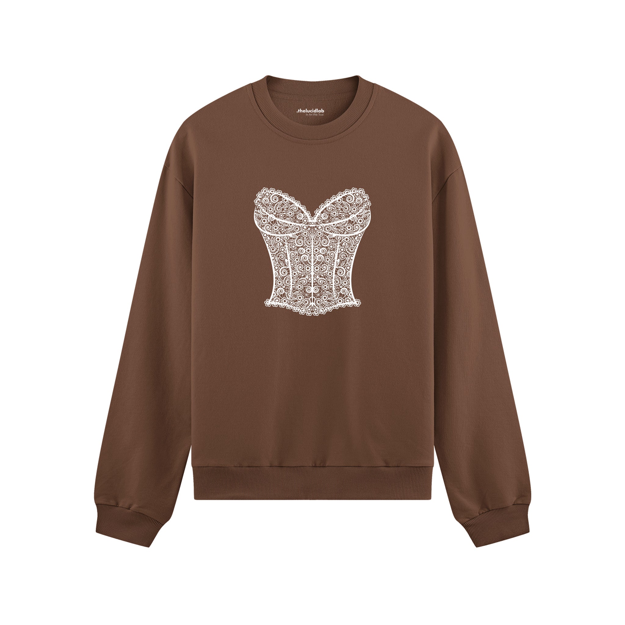 After Midnight Oversize Sweatshirt Kahverengi Ön