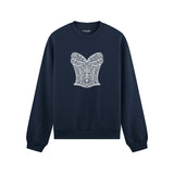 After Midnight Oversize Sweatshirt Lacivert Ön