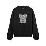After Midnight Oversize Sweatshirt Siyah Ön