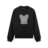 After Midnight Oversize Sweatshirt Siyah Ön