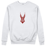 Bordeaux Contour Sweatshirt Beyaz Ön