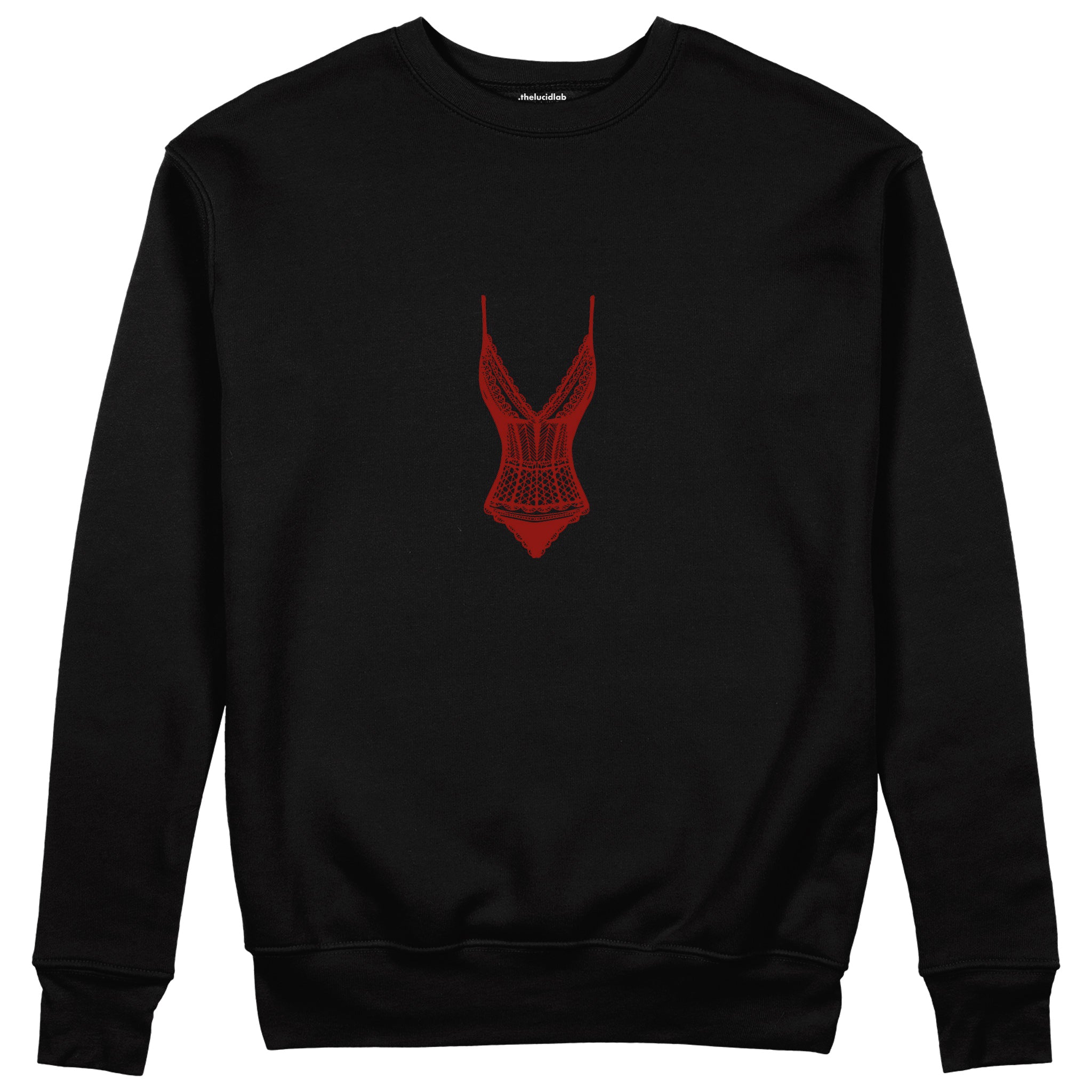 Bordeaux Contour Sweatshirt Siyah Ön