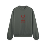 Bordeaux Silhouette Oversize Sweatshirt Antrasit Ön