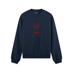 Bordeaux Silhouette Oversize Sweatshirt Lacivert Ön