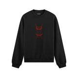 Bordeaux Silhouette Oversize Sweatshirt Siyah Ön