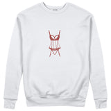 Bordeaux Silhouette Sweatshirt Beyaz Ön