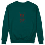 Bordeaux Silhouette Sweatshirt Koyu Yeşil Ön