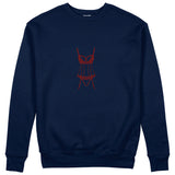 Bordeaux Silhouette Sweatshirt Lacivert Ön