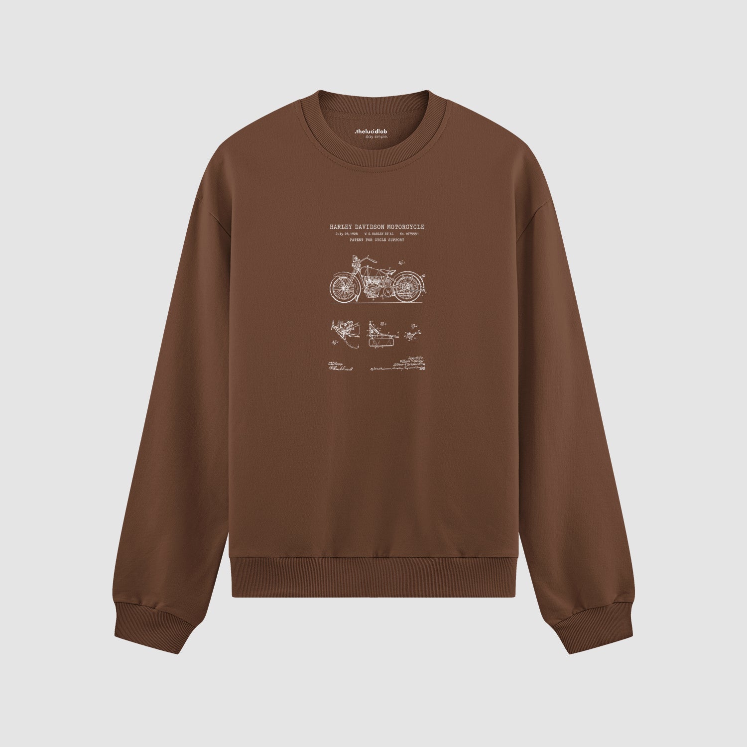 Harley Davidson Model 28B Motosiklet Oversize Sweatshirt