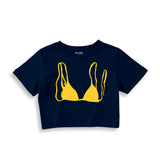 Yellow Bikini Crop T-shirt