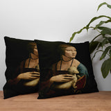 Lady with an Ermine / Leonardo da Vinci Kırlent Kılıfı