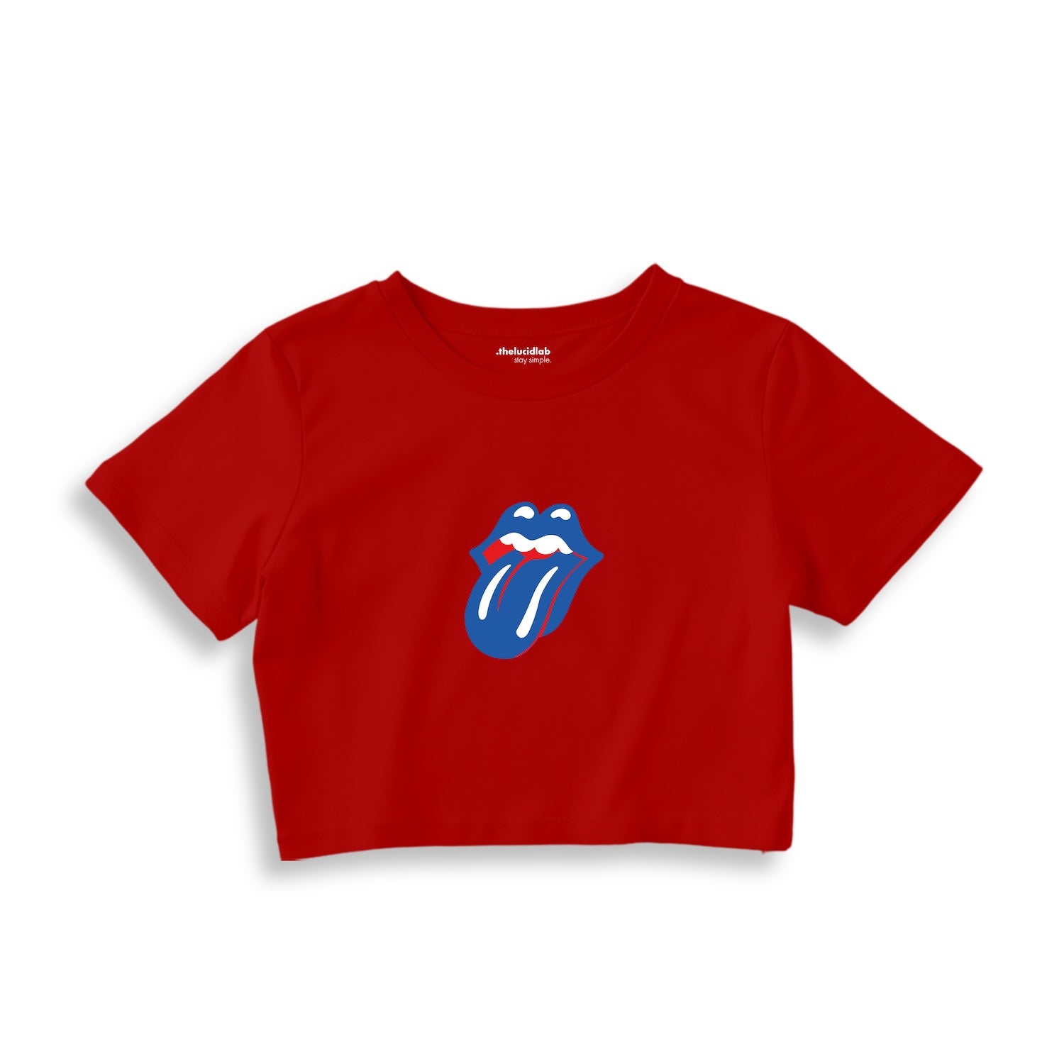 The Rolling Stones Blue Crop Tişört