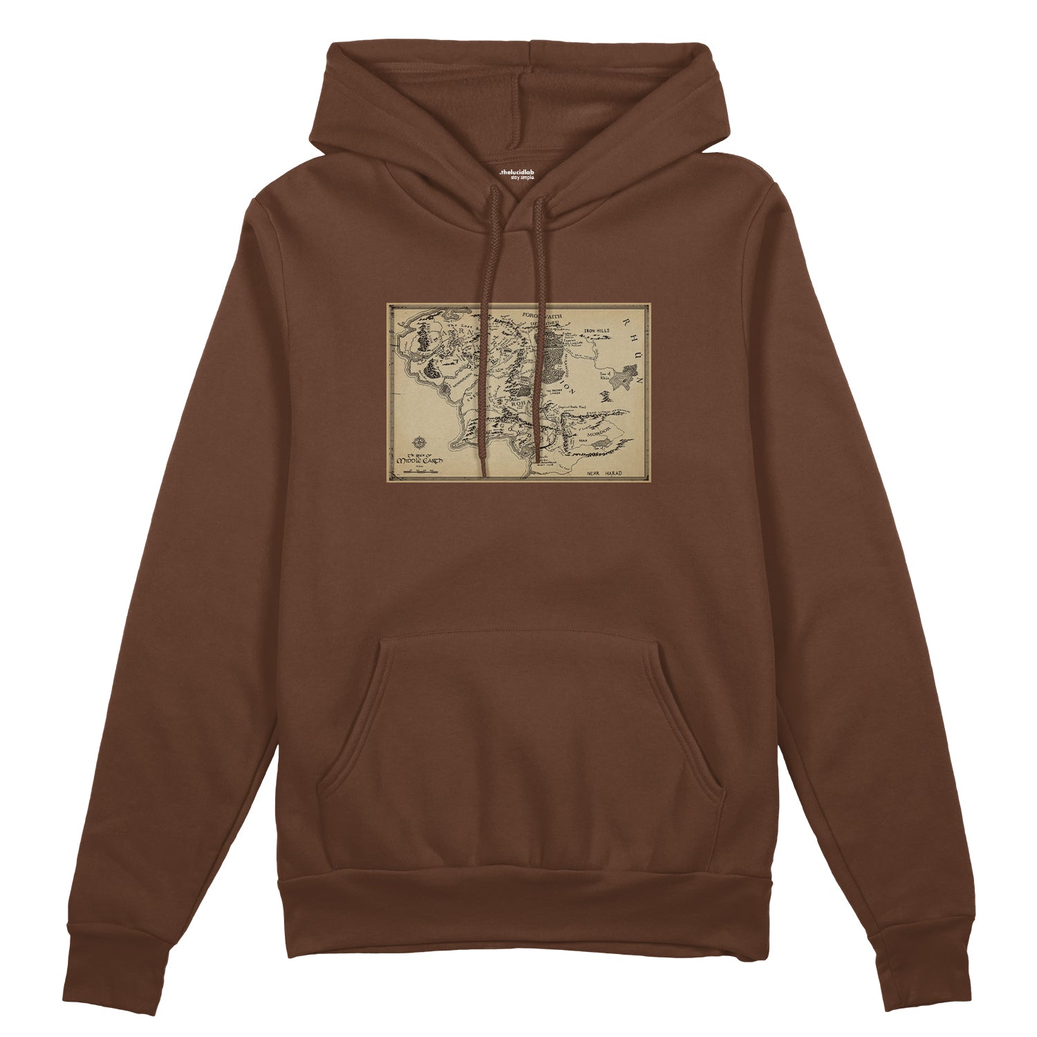 Yüzüklerin Efendisi Orta Dünya Haritası - Lord Of The Rings Oversize Hoodie
