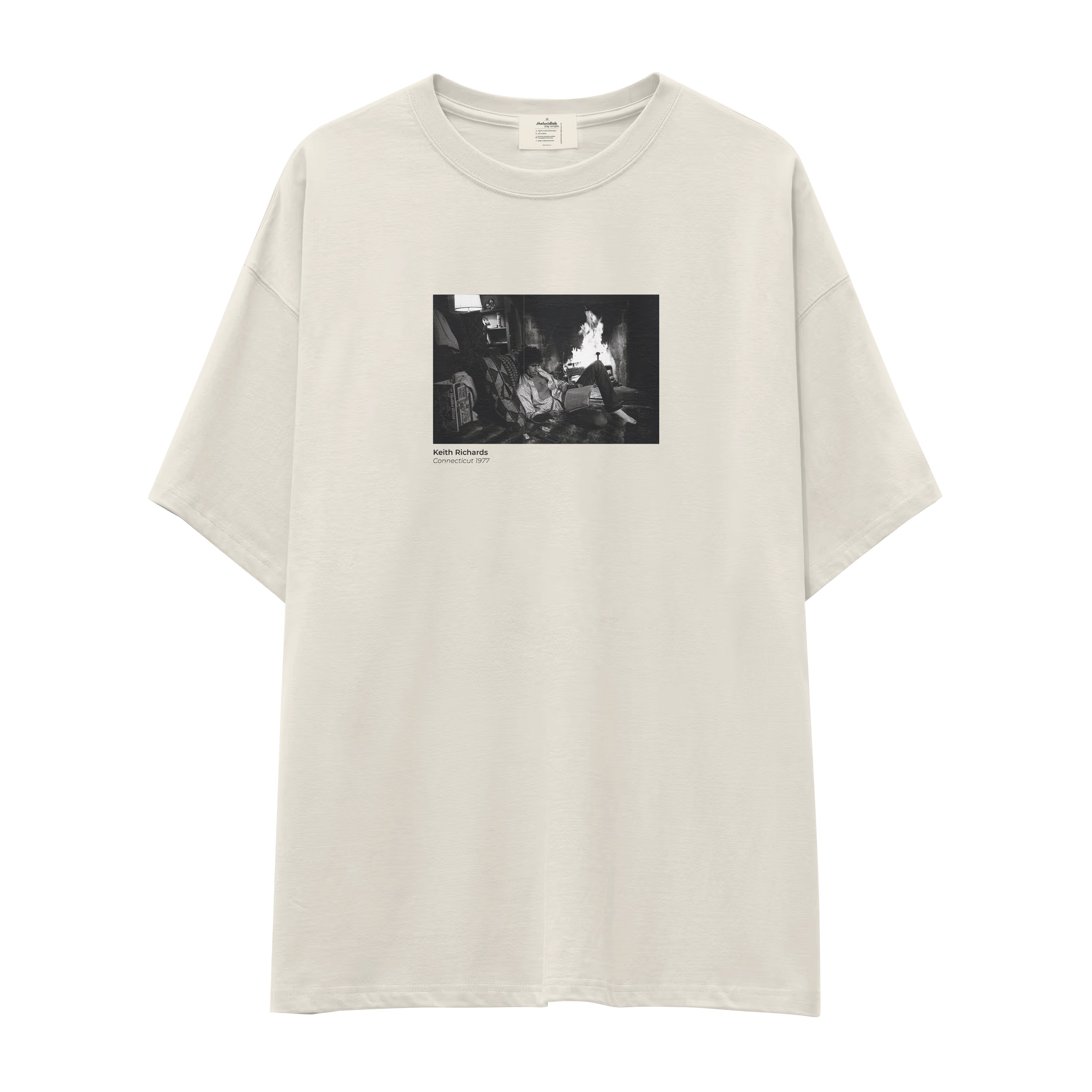 Keith Richards Connecticut 1977 Oversize Tişört