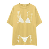 White Bikini Oversize Tişört