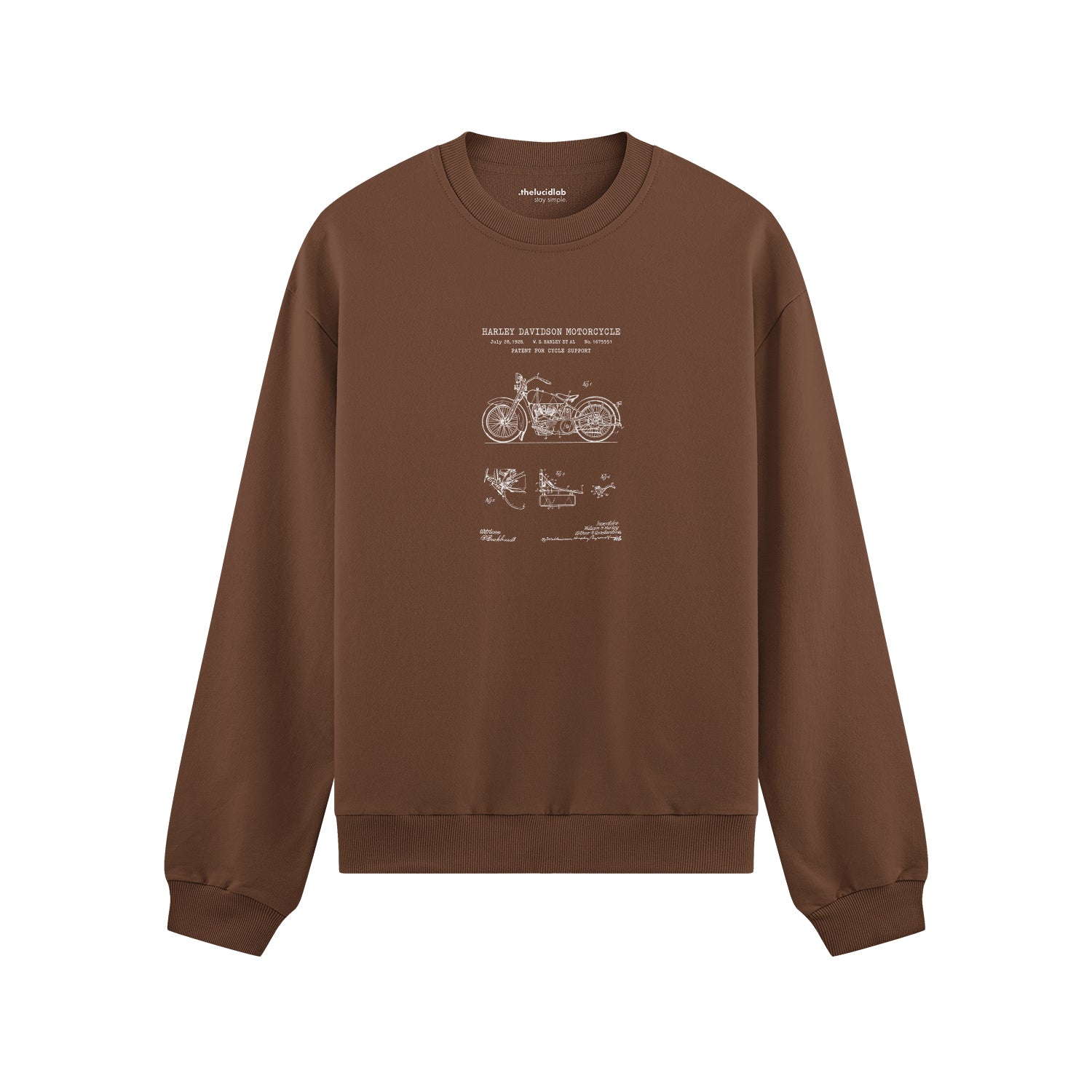 Harley Davidson Model 28B Motosiklet Oversize Sweatshirt