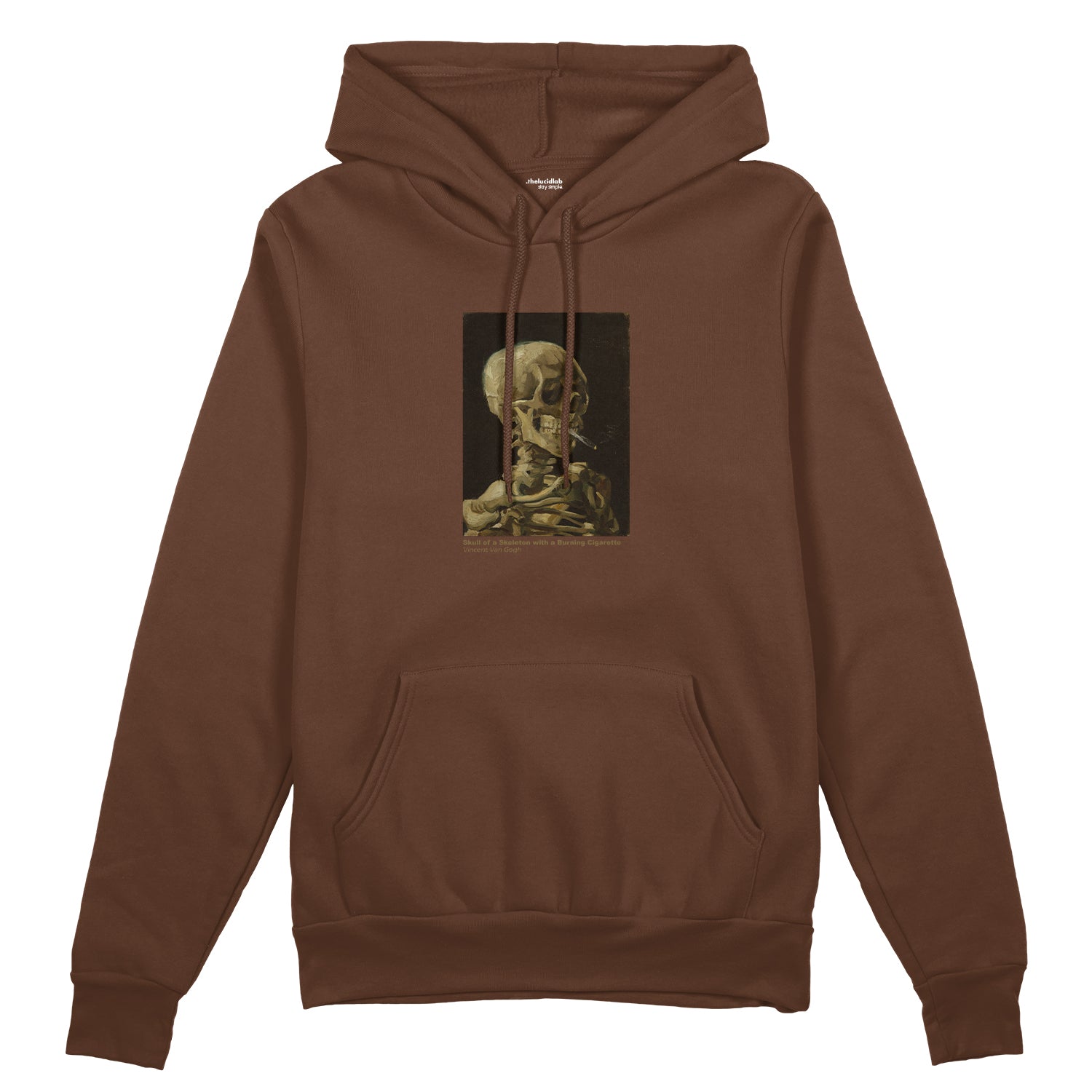 Skull of a Skeleton with Burning Cigarette Oversize Hoodie