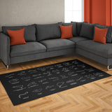 All Tracks Black / Formula 1 Pistleri Halı