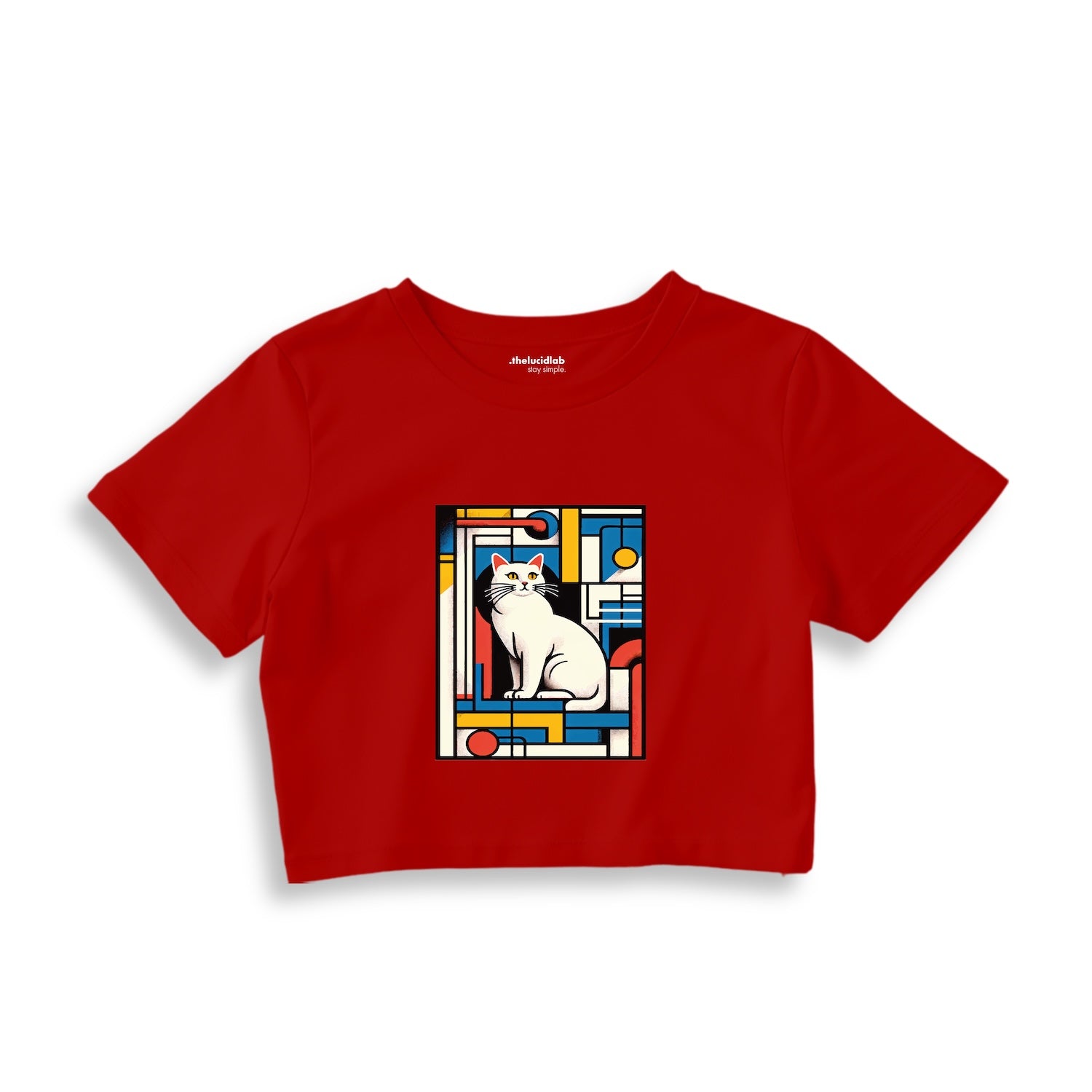Bauhaus Cat Crop Tişört