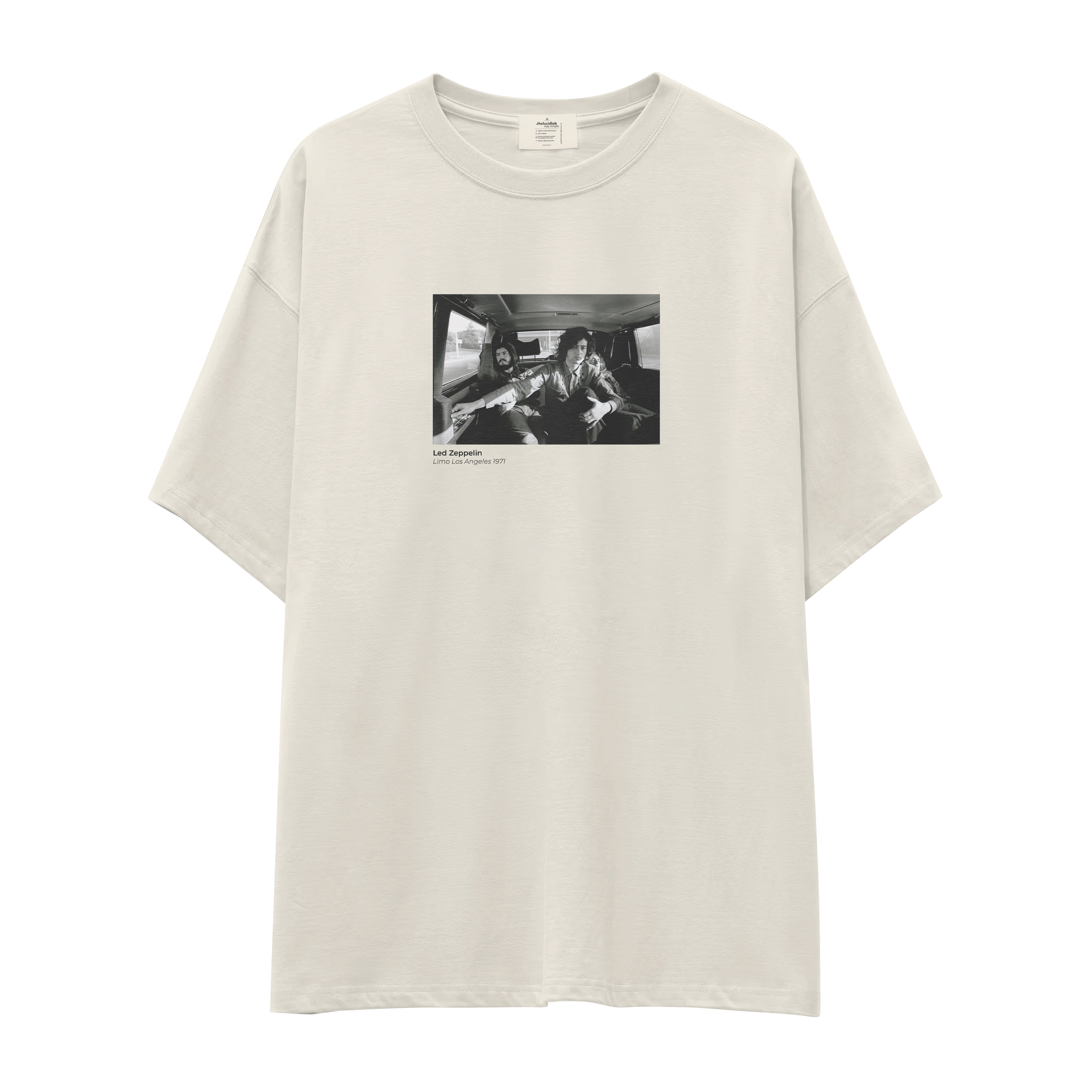Led Zeppelin Limo Los Angeles 1971 Oversize Tişört