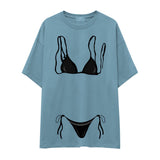 Black Bikini Oversize Tişört