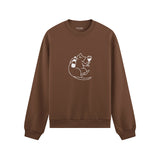 Wine Lover Cat Oversize Sweatshirt