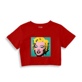 Andy Warhol / Marilyn Monroe Blue Crop Tişört