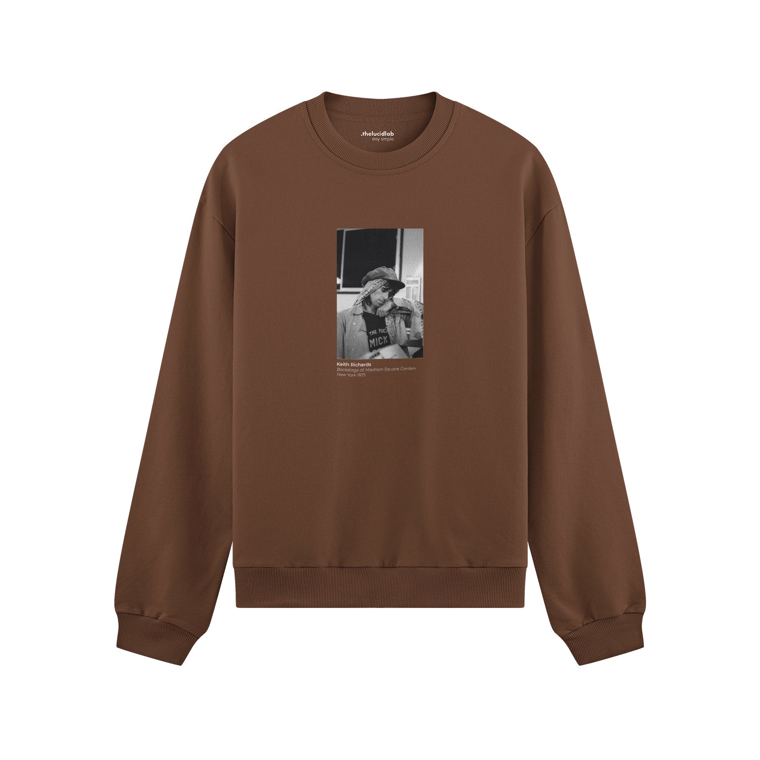 Keith Richards backstage at Madison Square Garden New York 1975 Oversize Sweatshirt