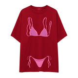 Pink Bikini Oversize Tişört