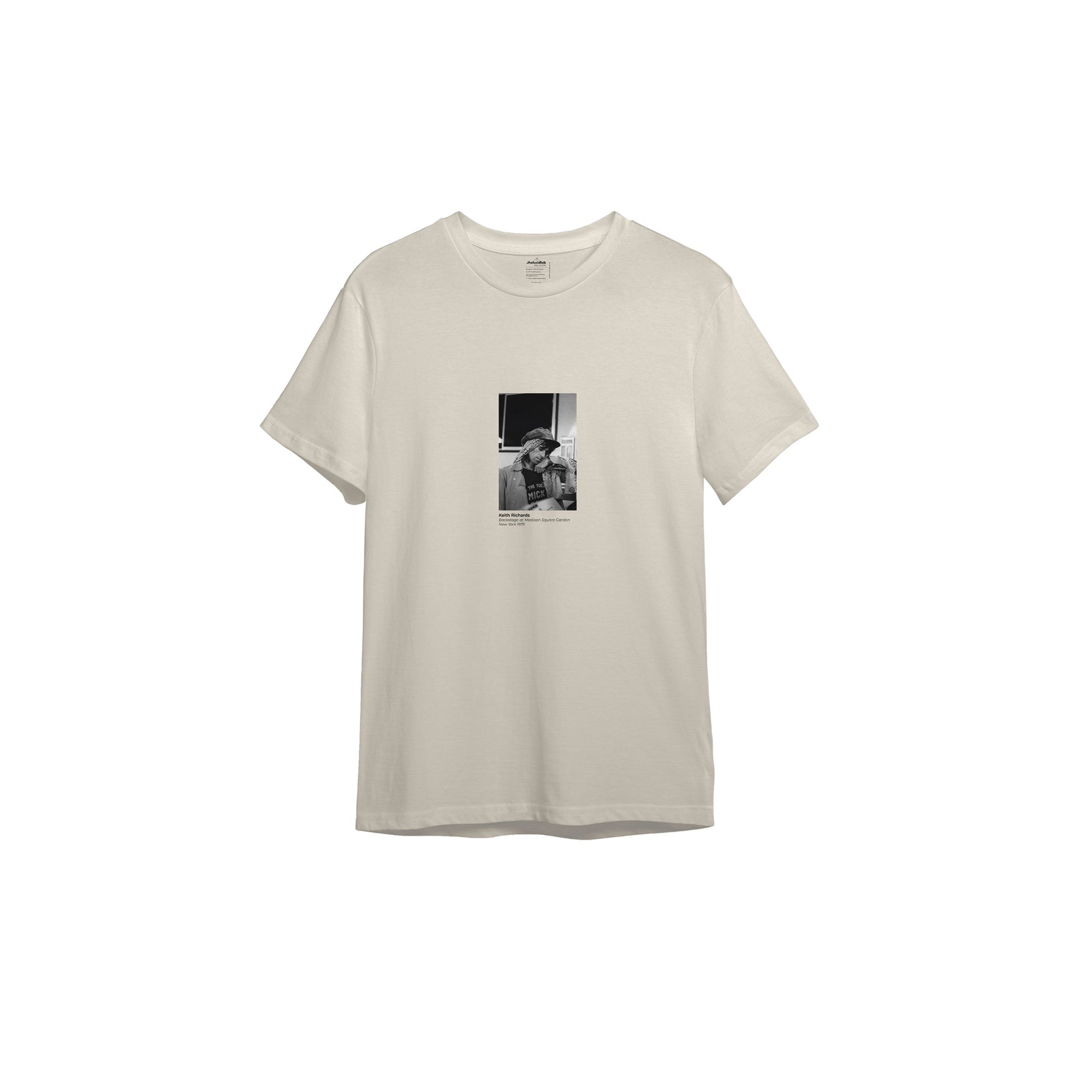 Keith Richards backstage at Madison Square Garden New York 1975 Tişört