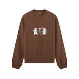 Tangled Christmas Cats Oversize Sweatshirt