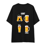 Lets Get Beers Tonight Oversize Tişört