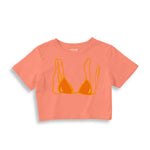 Orange Bikini Crop Tişört