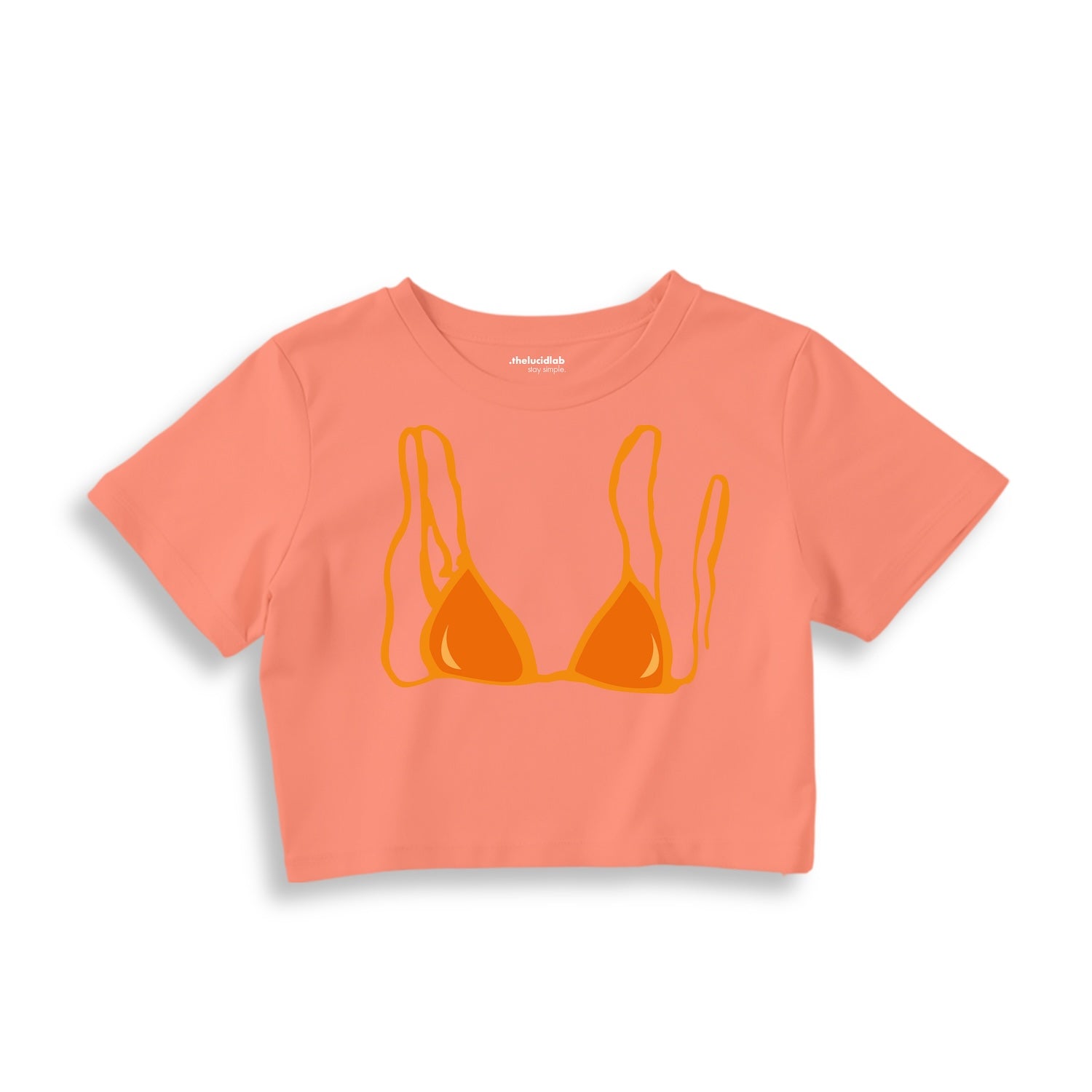 Orange Bikini Crop Tişört