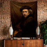 Self-Portrait with Beret and Turned-Up Collar Duvar Örtüsü